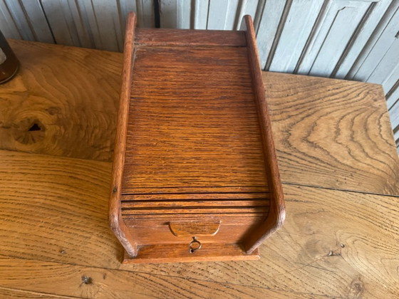 Image 1 of Archive Box Roller shutter cabinet art deco 1930 French