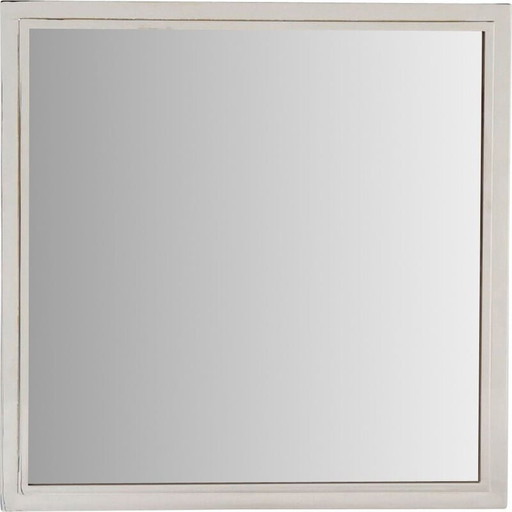 Vintage Hollywood Regency square photo frame with chrome frame by Romeo Rega, 1940