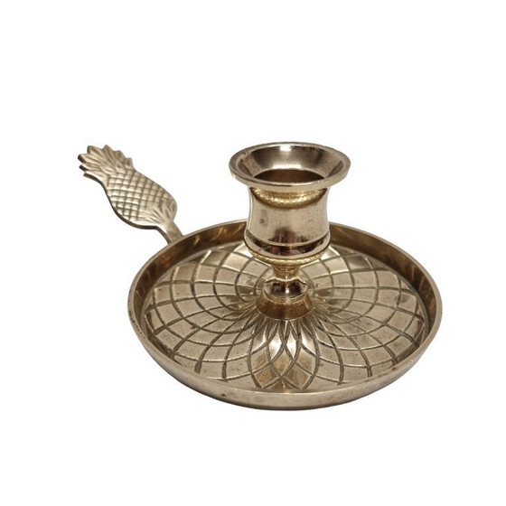 Image 1 of Vintage Messing Ananas Kandelaar