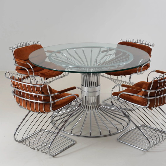 MESA DE COMEDOR GASTONE RINALDI PARA RIMA – Muebles, Metal, Chrome (photo 6 of 6)