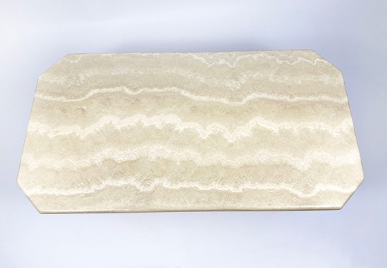Image 1 of Vintage 1970s travertin coffee table