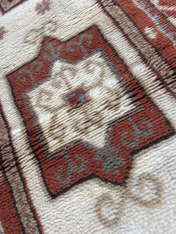 Image 1 of Vintage Moroccan/Anatolian style pure virgin wool rug 68x120cm