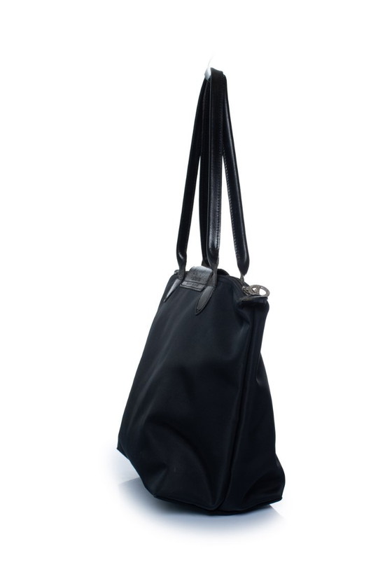 Longchamp, mini borsa tote Depose nera – Borse tote, Calfskin, Nylon (photo 3 of 10)