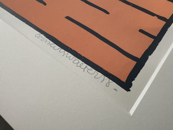 Image 1 of Genummerde zeefdruk 43/100 - Walter Goossens - gesigneerd