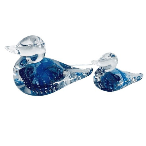 Vintage Mid-Century FM Konstglas Ronneby Glass Duck Figurines Set Birds 1970s – Decorative Objects (photo 6 of 22)