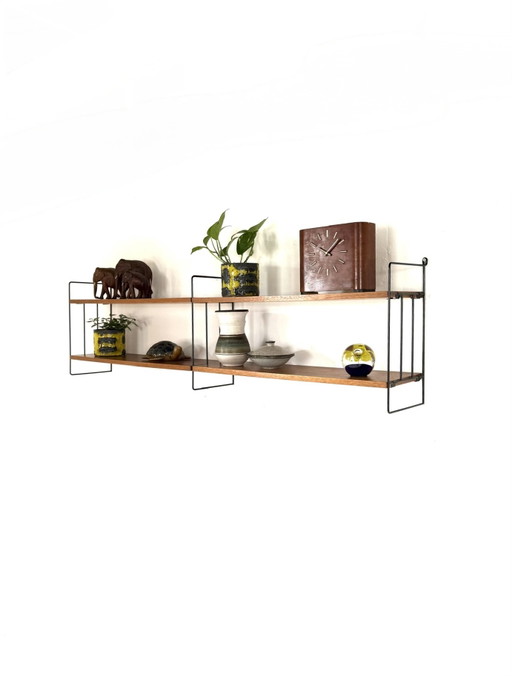 Mensola da parete vintage in teak, WHB Germania '60