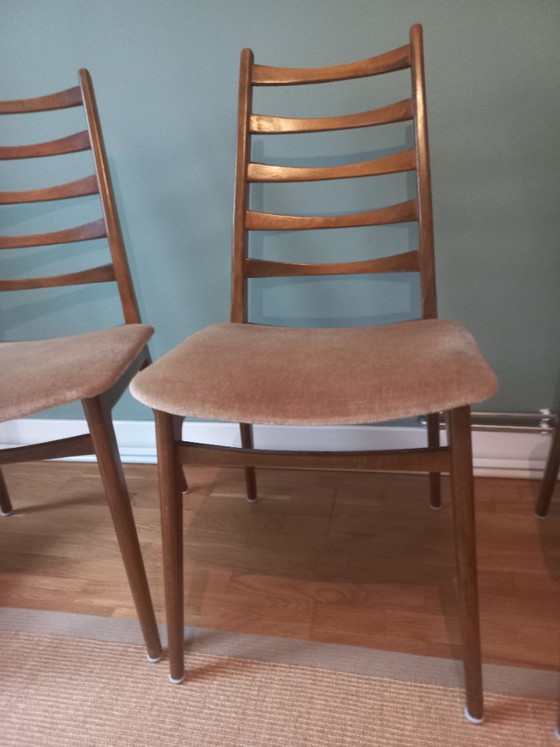 Sedie da pranzo vintage anni '60, teak – Tessile, Legno (photo 5 of 5)