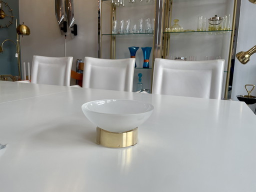 Handgemachte Schale aus mundgeblasenem Glas und Messing von Michael Kurpatov für Skultuna