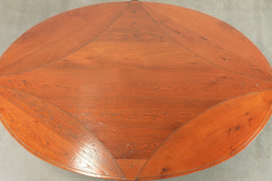 Image 1 of Ovale Art Nouveau design salontafel van Schuitema uit de Jugendstil serie