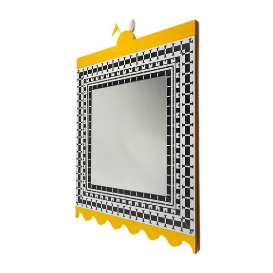 Specchio da parete “Ollo” di Alessandro Mendini per Museo Alchimia, 1988 – Glass, Wood (photo 2 of 6)