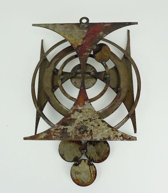 Image 1 of mid century modern henrik horst wall CANDLE HOLDER iron brutalist style