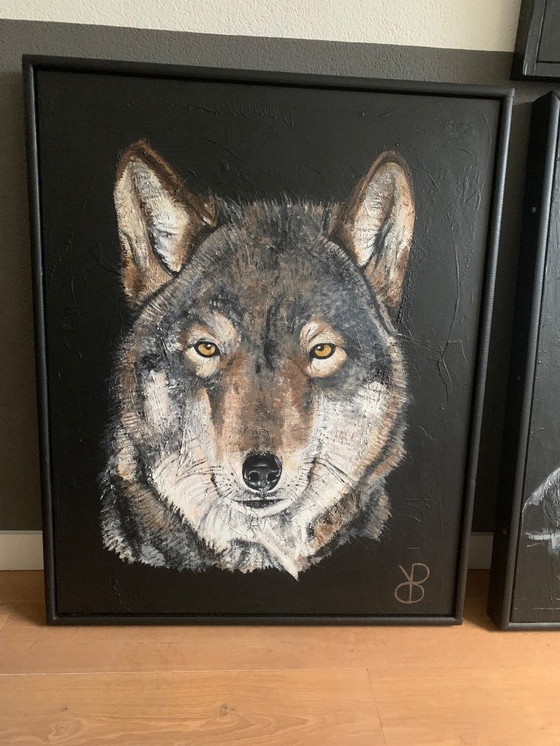 Image 1 of Cool painting of a wolf