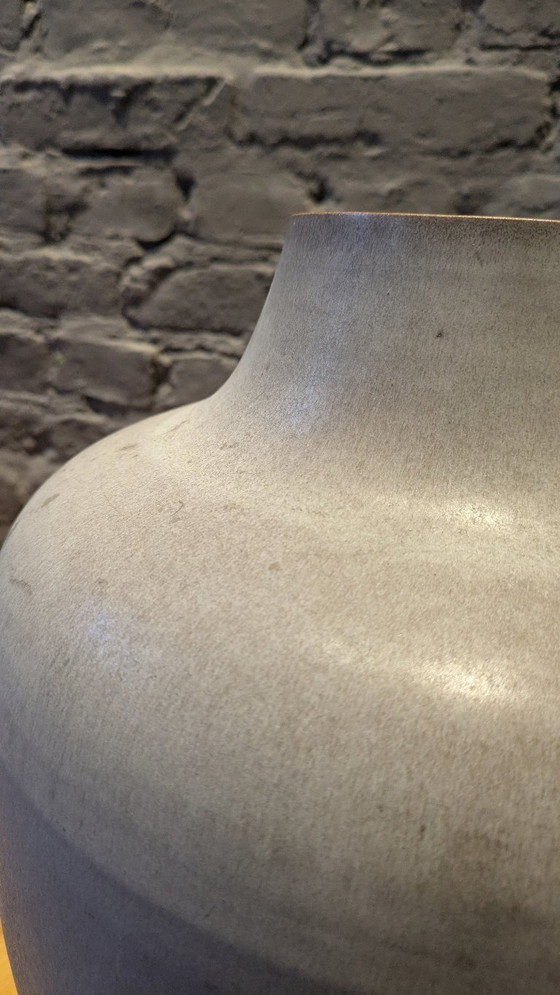 Image 1 of 47cm Hamelner Töpferei Bodenvase  Graue Glasur Keramik