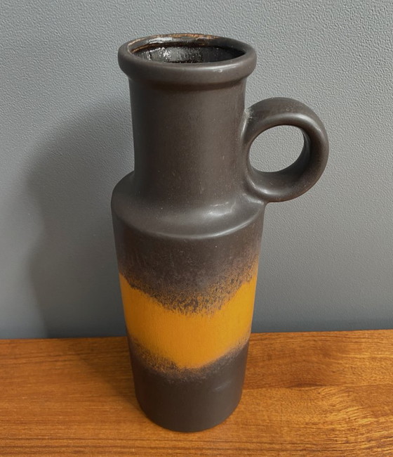 Brown and Orange West Germany Vase Scheurich Model 401-28 1970s – Ceramic (photo 6 of 12)