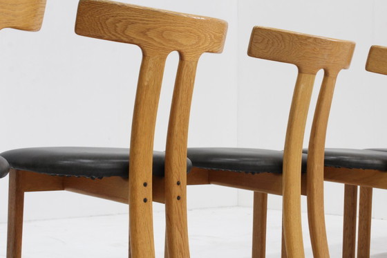 Image 1 of Ensemble de 6 chaises de salle à manger vintage en forme de T, style années 60