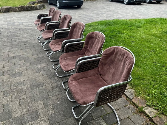 Image 1 of 6 stoelen in de stijl van Gastone Rinaldi