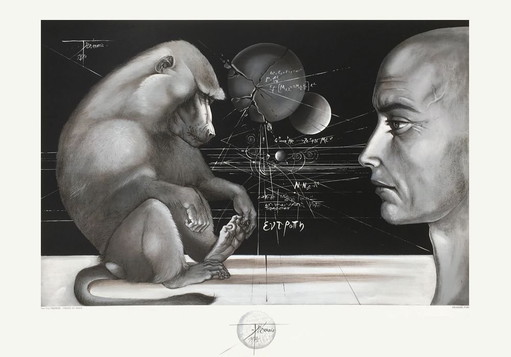 Affiche Pierre Yves TREMOIS Visage au singe 1973