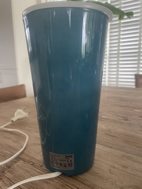 Image 1 of IKEA Gavik mushroom 2 lampen, petrol blauw 