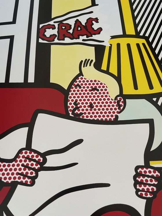 Image 1 of Roy Lichtenstein (1923-1997), Tintin Reading, 1993, Copyright Roy Lichtenstein &amp; Sabam Brussels 1995, Stampato in Belgio
