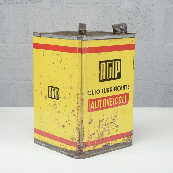 AGIP 1970 Schmierölkanister – Dekorative Objekte, Metall, Retro (photo 6 of 10)