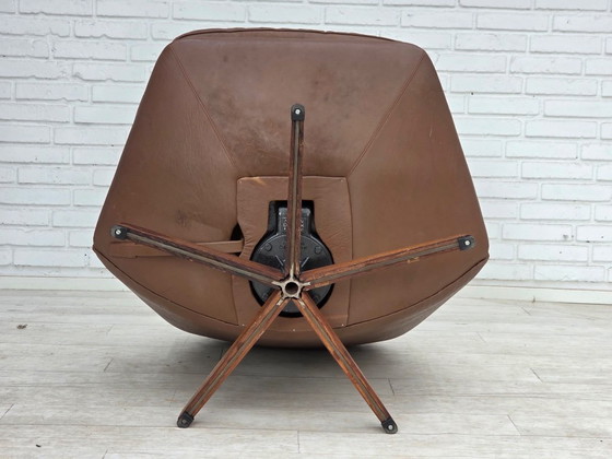 Fauteuil lounge pivotant réglable, design danois Madsen & Schubell, années 1970 – Leather, Metal (photo 18 of 19)