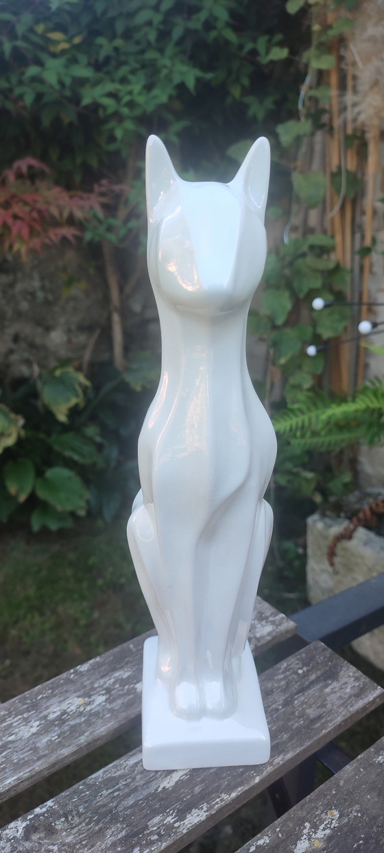 Scultura Felina Stile Art Déco (31 Cm) Ceramica Italiana – céramique italienne, Oggetti decorativi (photo 10 of 14)