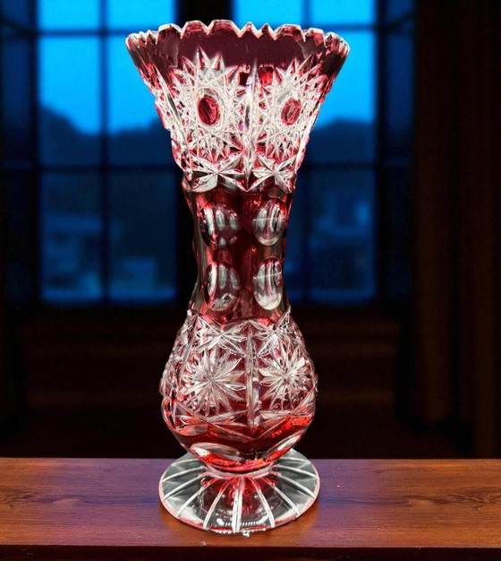 Image 1 of Bohemia - Art Deco Bohemian Crystal Vase