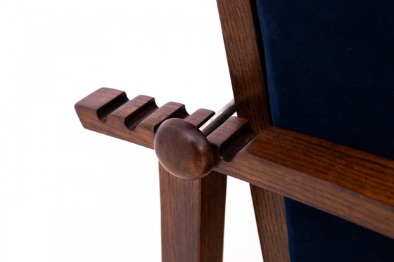 Image 1 of Poltrona Art Déco con schienale regolabile, Polonia, anni Quaranta.