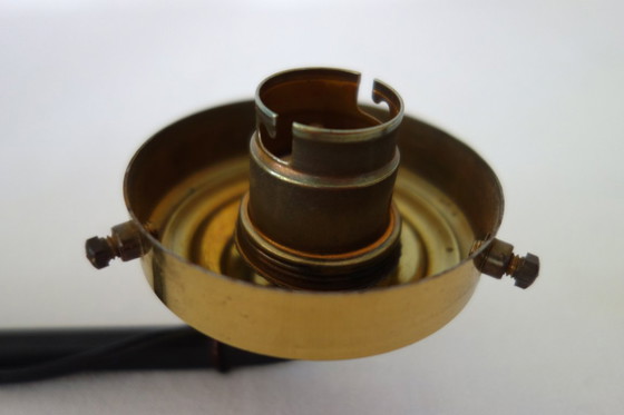 Image 1 of Rare double perforated metal wall light from the 50s