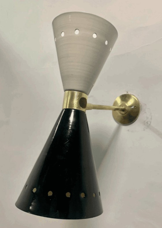 Diablo Stilnovo Wall Light, 1950s, Metal, Black, Mid Century Modern (photo 2 of 5)