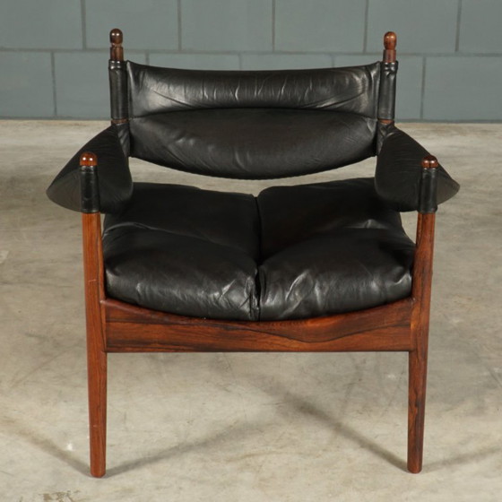 Poltrona lounge 'Modus' di Kristian Vedel - Søren Willadsen - anni '60 – Poltrone, Leather, Wood, Vintage (photo 10 of 14)