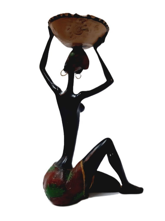 Image 1 of Figurina africana, donna nera, design e vintage