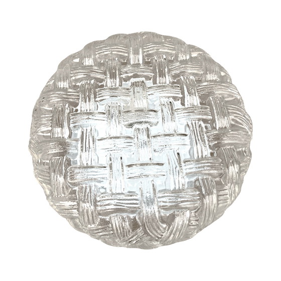 Image 1 of Lampada da soffitto rotonda in vetro, Eickmeier Leuchten, Germania, anni Settanta.