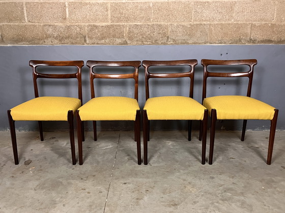 Image 1 of Rosewood chairs newly upholstered Mid Century Vintage