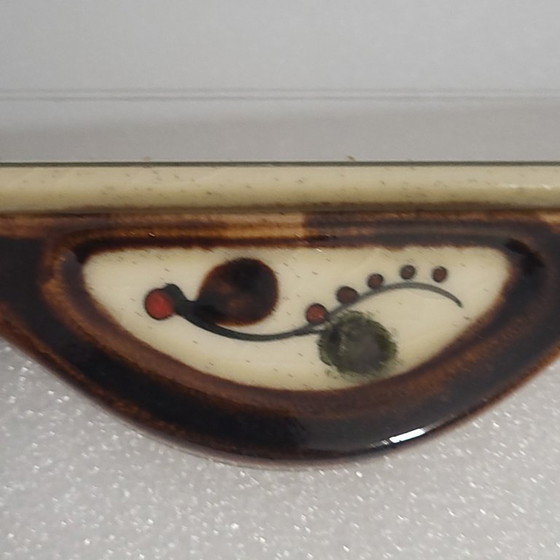 Image 1 of Espejo de cerámica esmaltada mayólica, Schramberg, 1950-60