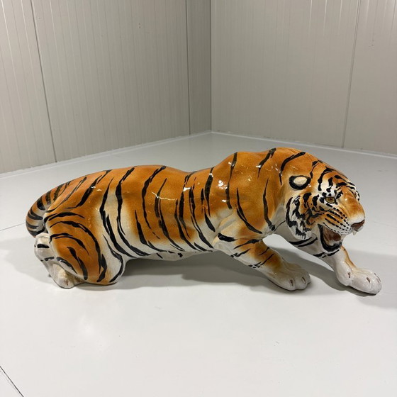 Großer Keramik-Tiger Italien 1970er – Dekorative Objekte, Ceramic (photo 10 of 21)