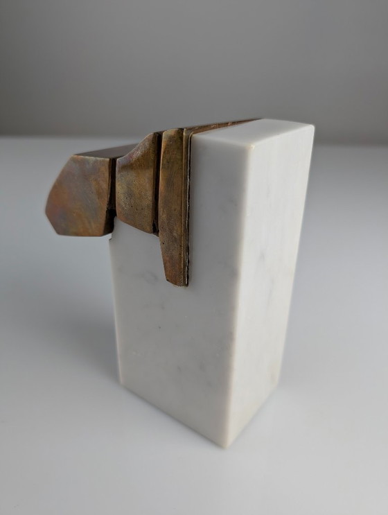 Image 1 of Scultura brutalista in marmo e bronzo di Jesus Molina, anni '70