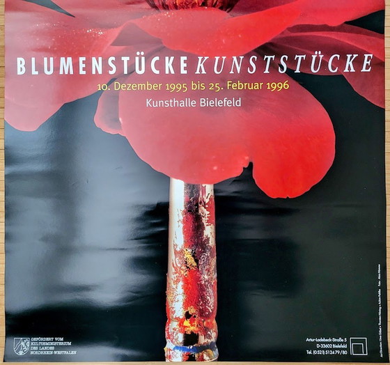 Image 1 of Kunstwerken Met Bloemen: Van de 17e Eeuw tot Heden. Poster Kunsthalle Bielefeld 1995