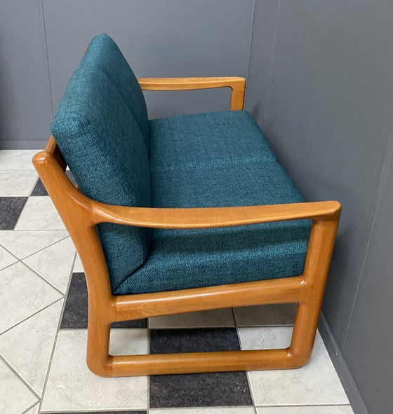 Image 1 of Divano a 2 posti CFC Silkeborg di Johannes Andersen nuovo rivestimento verde anni '60