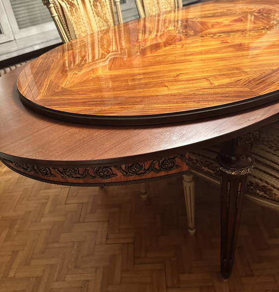 Image 1 of JP Ehalt Dining Table - Louis XIV Style - 70s Vintage Diner Table - Ehalt Meubles