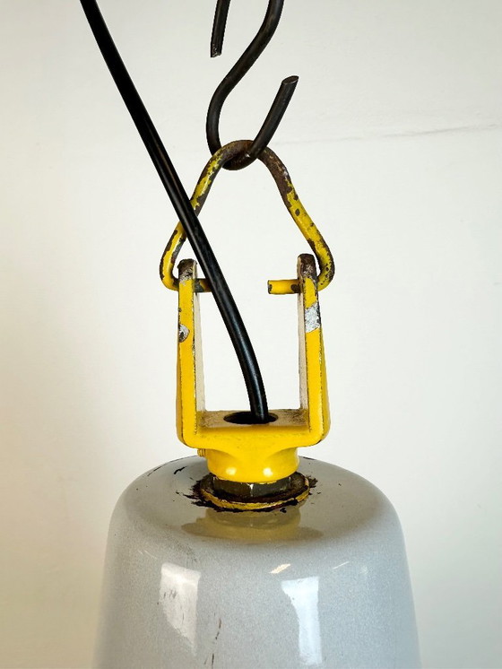 Image 1 of Industrial Grey Enamel Factory Pendant Lamp from Philips, 1960s