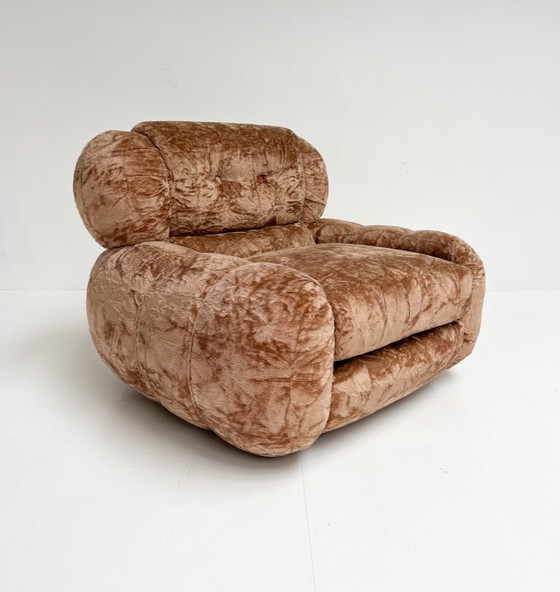 Image 1 of Poltrona XL in velluto italiano, anni '70