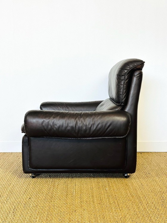 Image 1 of Canapé Modulaire et fauteuil vintage en Cuir, Allemagne, 1970, Set de 4