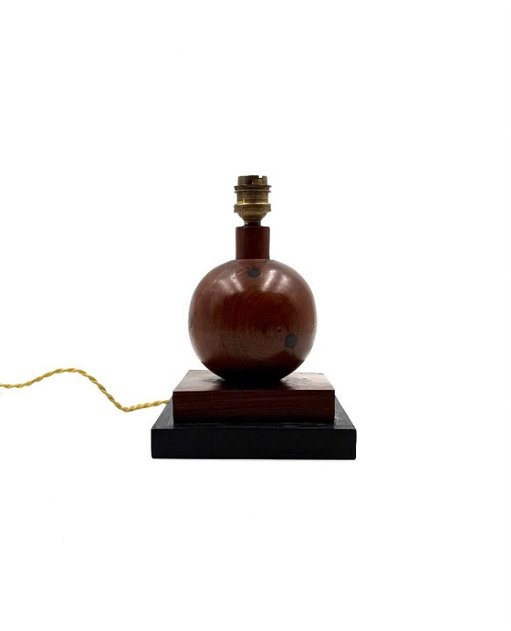 Image 1 of Lampe de table Art Déco en bois, France, vers 1930