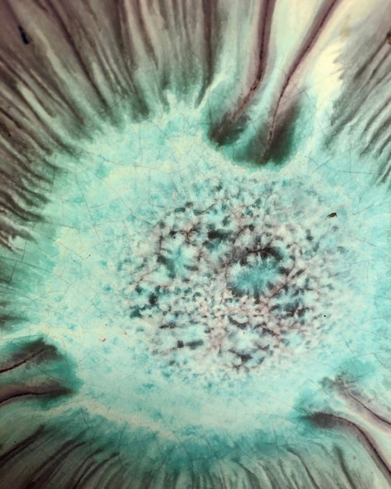 Image 1 of Vintage Schlossberg Keramik West Germany Bowl - Fat Lava Era - Turquoise & Brown -Mid Century Modern