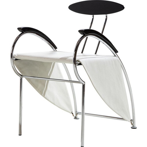 MK10248 Vintage "Notorious" armchair in chrome steel and leather by Massimo Iosa Ghini for Moroso, Italy 1980