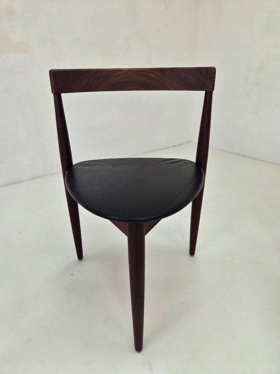 Sedia da pranzo Roundette in teak di Hans Olsen per Frem Rojle, anni '60 – Sedie da pranzo, Leather, Wood (photo 2 of 25)