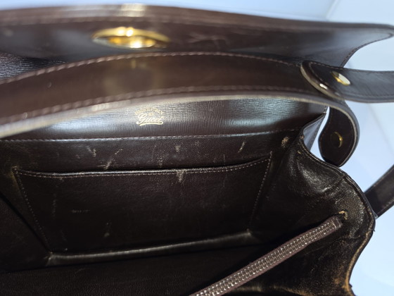 Vintage Gucci Tiger Eye Shoulder Bag Made In Italy – Leather (photo 12 of 15)