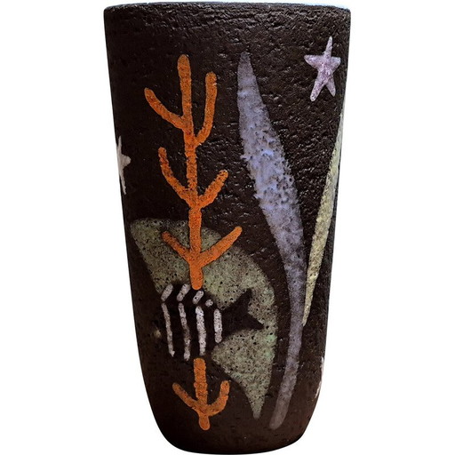 Vase scandinave vintage Upsala Ekeby Havsflora 1021B par Anne-Lisa Thompson