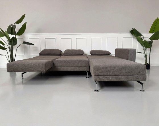 Image 1 of Brühl Moule Ecksofa Stoff Sofa Grau Braun Schlaffunktion